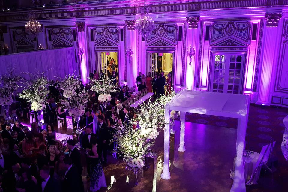 Illuminazione scenica matrimonio